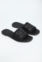 Klapki damskie Geneve MAX MARA BEACHWEAR. Klapki damskie Max Mara Beachwear, bez wzorów, bez obcasa. W wyprzedaży za 692.30 zł.