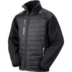 Kurtka Result Softshell Rembourrée Black Compass. Czarne kurtki damskie RESULT, m, bez wzorów, z poliesteru, bez kaptura. Za 201.45 zł.