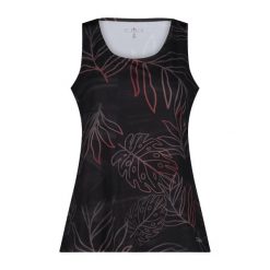 Damski tank top CMP. Czarne topy damskie CMP, bez wzorów, bez kołnierzyka. W wyprzedaży za 135.95 zł.
