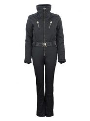 Peak Mountain Kombinezon narciarski "Ascala" w kolorze czarnym rozmiar: L. Czarne kombinezony damskie Peak Mountain, l, bez wzorów, z tkaniny, sportowe, bez kołnierzyka, bez ramiączek. Za 699.51 zł.