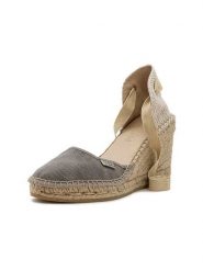 Natural world Czółenka w kolorze beżowo-szarym na koturnie rozmiar: 36. Brązowe czółenka damskie natural world, bez wzorów, bez obcasa, na koturnie. Za 165.99 zł.