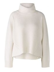 Oui Sweter w kolorze kremowym rozmiar: 40. Brązowe golfy damskie Oui, bez wzorów, bez ramiączek. Za 165.71 zł.