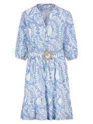 Sublevel Sukienka w kolorze błękitnym rozmiar: XL. Niebieskie sukienki damskie Sublevel, na co dzień, xl, bez wzorów, z tkaniny, bez kołnierzyka, bez ramiączek, midi, proste. Za 82.99 zł.