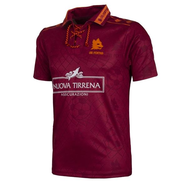 Retro Koszulka Piłkarska – Dorosły – AS Roma 1994/95 Retro – Bordowa. Czerwone t-shirty sportowe męskie COPA FOOTBALL, bez ramiączek, do piłki nożnej. Za 379.08 zł.