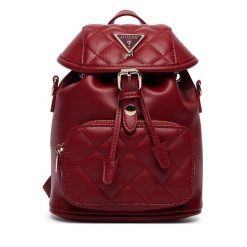 Plecak Guess. Czerwone plecaki damskie Guess, z aplikacjami. Za 324.99 zł.