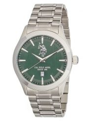 U.S. Polo Assn. Zegarek kwarcowy w kolorze srebrno-zielonym rozmiar: onesize. Szare, analogowe zegarki męskie U.S. Polo Assn., ze stali. Za 326.99 zł.