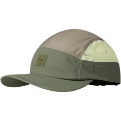 Czapka z daszkiem BUFF 5 PANEL GO CAP DOMUS APRICOT. Zielone czapki męskie Buff, bez wzorów, sportowe. Za 125.99 zł.