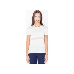 Bluzka M468 Ecru. Brązowe bluzki damskie Figl, m, bez wzorów, z tkaniny, bez kołnierzyka, bez ramiączek. Za 109.00 zł.