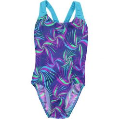 Strój kąpielowy w kolorze fioletowym. Fioletowe stroje kąpielowe dziewczęce Speedo, Plage du Sud, bez wzorów, z materiału. W wyprzedaży za 74.95 zł.