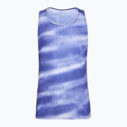 Koszulka do biegania męska Mizuno DryAeroFlow Graphic Tank. Białe t-shirty sportowe męskie Mizuno, m, z materiału, bez ramiączek, do biegania. Za 119.99 zł.
