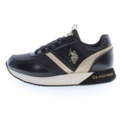 Buty U.S. Polo NOBIW002-BLK czarne. Czarne buty sportowe na co dzień damskie bez wzorów, z gumy. Za 436.73 zł.