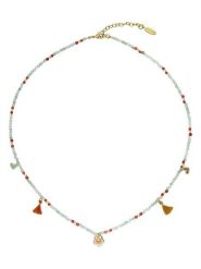 HIPANEMA Pozłacany naszyjnik "Yoyo" z kamieniami szlachetnymi - dł. 43 cm rozmiar: onesize. Zielone naszyjniki damskie HIPANEMA, pozłacane. Za 68.95 zł.