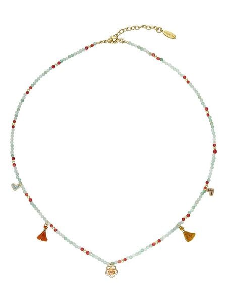 HIPANEMA Pozłacany naszyjnik "Yoyo" z kamieniami szlachetnymi - dł. 43 cm rozmiar: onesize. Zielone naszyjniki damskie HIPANEMA, pozłacane. Za 68.95 zł.