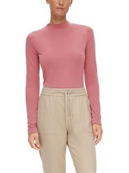 S.Oliver Koszulka w kolorze jasnoróżowym rozmiar: 42. Różowe bluzki damskie S.Oliver, s, bez wzorów, prążkowane, bez kołnierzyka, bez ramiączek. Za 78.99 zł.