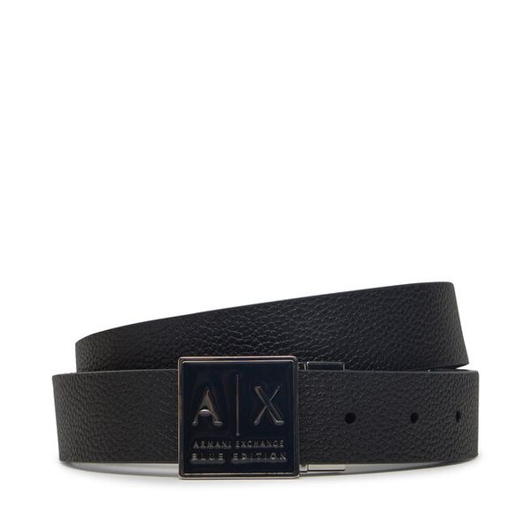 Pasek Męski Armani Exchange. Niebieskie paski męskie Armani Exchange, bez wzorów. Za 219.99 zł.