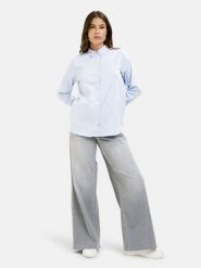 Milano Italy Koszula w kolorze błękitnym rozmiar: 46. Niebieskie koszule damskie Milano Italy, bez wzorów, bez kołnierzyka, bez ramiączek. Za 152.99 zł.