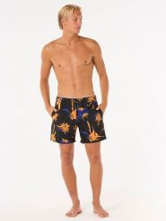 Rip Curl Szorty kąpielowe "Fun Times Volley" w kolorze czarno-pomarańczowym rozmiar: S. Czarne szorty sportowe męskie Rip Curl, s, z materiału, outdoorowe. Za 96.37 zł.