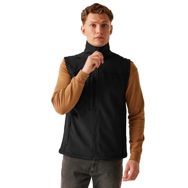 Męska Kamizelka Softshell Flux. Czarne kurtki softshell damskie Regatta, m, bez wzorów, z elastanu, bez kaptura. Za 148.99 zł.