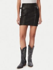 Guess Spódnica mini W6BD15 D2112 Czarny Regular Fit. Czarne spódniczki damskie Guess, z aplikacjami, z bawełny, mini. Za 524.99 zł.