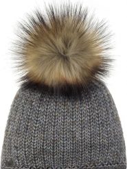 Eisbär Czapka "Aurelie Lux" w kolorze szaro-jasnobrązowym rozmiar: onesize. Szare czapki zimowe damskie Eisbar, prążkowane. Za 149.31 zł.