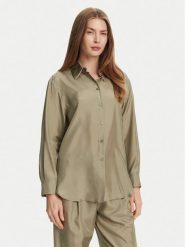 Marella Koszula Alec 2513111015 Zielony Regular Fit. Zielone koszule damskie Marella, bez wzorów, z jedwabiu, bez kołnierzyka, bez ramiączek. Za 589.99 zł.