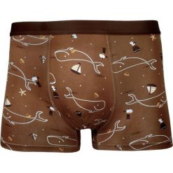 Bokserki Obcisłe, Karmelowe w Wieloryby, Bawełniane, Majtki z Elastanem -ALTIES. Bokserki męskie Alties, bez wzorów, z bawełny. Za 35.00 zł.