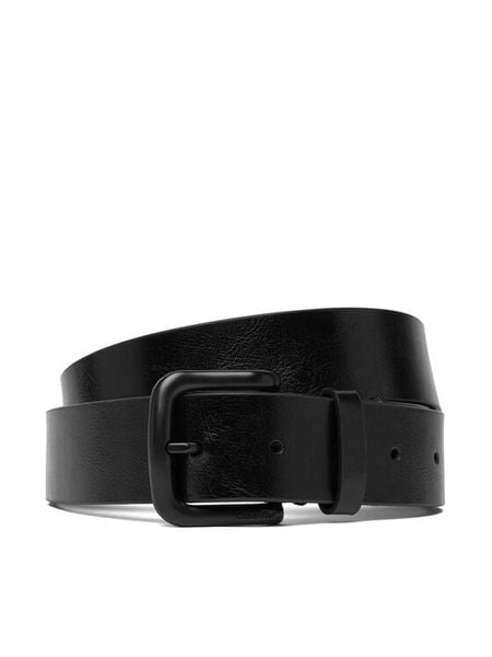 Calvin Klein Pasek Męski Round Buckle Tumbled 35 Mm LV04D7041G Czarny. Czarne paski męskie CALVIN KLEIN, bez wzorów, ze skóry. Za 189.99 zł.