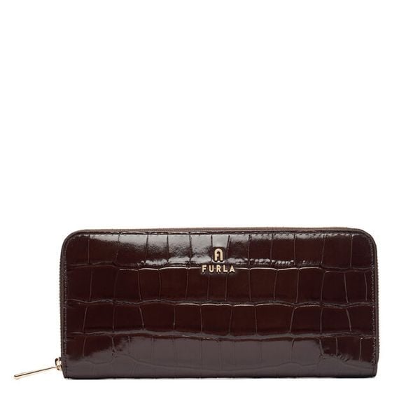 Portfel Furla. Brązowe portfele damskie Furla, bez wzorów. Za 809.99 zł.