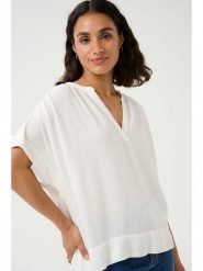 Kaffe Bluzka "Milia" w kolorze kremowym rozmiar: 34. Brązowe bluzki damskie Kaffe, bez wzorów, z włókna, bez kołnierzyka, bez ramiączek. Za 104.99 zł.