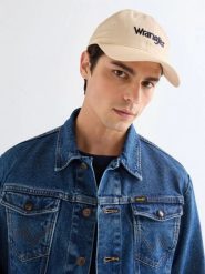 MESKA CZAPKA WRANGLER LOGO CAP ECRU 112378792. Czapki męskie Wrangler, bez wzorów. Za 79.99 zł.