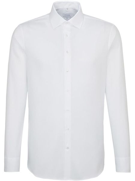 Seidensticker Koszula w kolorze białym rozmiar: 45. Białe koszule męskie Seidensticker, bez wzorów, z bawełny, bez kołnierzyka, bez ramiączek. Za 141.19 zł.