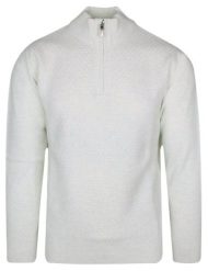 Sweter Wełniany Beżowy z Wysokim Dekoltem Góra Zapinana na Zamek, Ciepły -DEVIR. Brązowe kardigany męskie Devir, s, bez wzorów, z wełny, eleganckie, bez kołnierzyka. Za 259.00 zł.