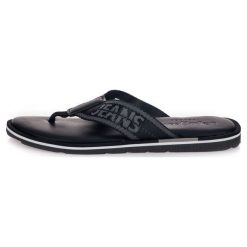 Pepe Jeans japonki męskie Barrel Tape 41 czarny. Czarne klapki i japonki męskie Pepe Jeans, z jeansu. Za 200.00 zł.