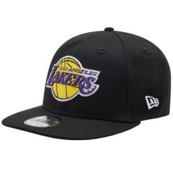 Czapka New Era Los Angeles Lakers 9Fifty. Czarne czapki męskie New Era, bez wzorów, z bawełny. Za 129.99 zł.