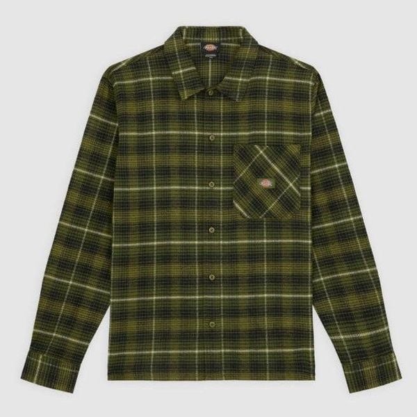 Koszula Dickies Forest Check Cypress. Zielone koszule męskie Dickies, m, bez wzorów, bez kołnierzyka, bez ramiączek. W wyprzedaży za 254.80 zł.