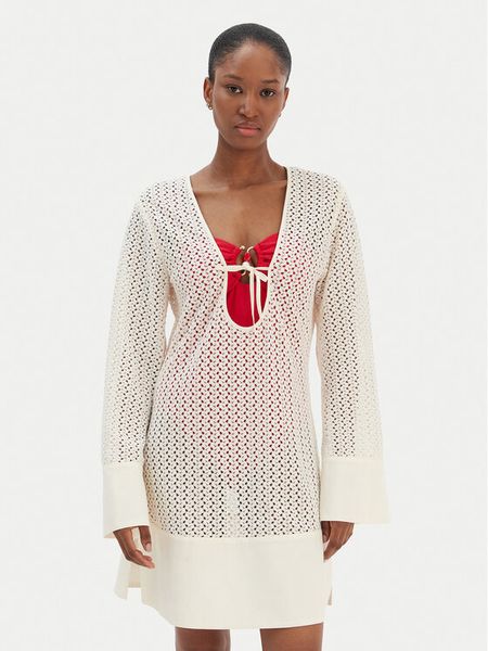 Seafolly Sukienka plażowa 55529-CU Beżowy Regular Fit. Brązowe sukienki damskie Seafolly, na plażę, s, bez wzorów, z syntetyku, bez kołnierzyka, bez ramiączek. Za 579.99 zł.