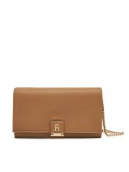 Tommy Hilfiger Torebka Th Her Flap W/Chain AW0AW17403 Beżowy. Brązowe torebki klasyczne damskie Tommy Hilfiger, bez wzorów, ze skóry, wizytowe, bez kołnierzyka, bez ramiączek. Za 329.99 zł.