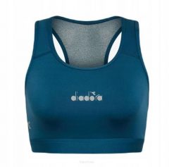 Stanik tenisowy Diadora Medium Bra. Niebieskie biustonosze Diadora, bez wzorów, z elastanu. Za 110.99 zł.