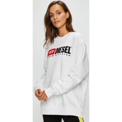 Diesel - Bluza. Białe bluzy bez kaptura damskie Diesel, l, z bawełny. W wyprzedaży za 439.90 zł.