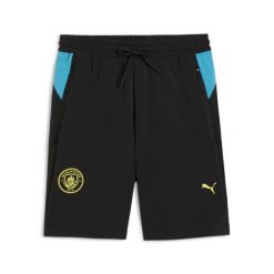 Szorty Manchester City 2024/25. Czarne szorty męskie Puma, z materiału, bez kołnierzyka. Za 193.40 zł.