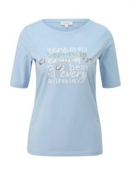S.Oliver Koszulka w kolorze błękitnym rozmiar: 44. Niebieskie t-shirty damskie S.Oliver, s, bez wzorów, bez kołnierzyka. Za 41.69 zł.