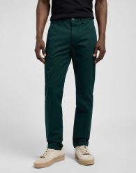 MESKIE SPODNIE LEE REGULAR CHINO JADE FOREST 112370607. Spodnie materiałowe męskie Lee, bez wzorów, z materiału. Za 219.99 zł.