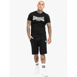 Zestaw koszulka i spodenki Lonsdale Moy. Czarne szorty męskie Lonsdale, xl, z bawełny, na fitness i siłownię. Za 227.50 zł.