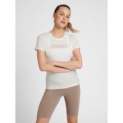Damska bawełniana koszulka Hummel TE Cali. Białe bluzki damskie HUMMEL, m, bez wzorów, z bawełny, sportowe, bez kołnierzyka, bez ramiączek. Za 108.00 zł.