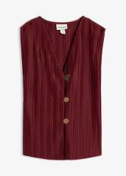 Top plisowany. Zielone topy damskie bonprix, bez wzorów, bez kołnierzyka. Za 59.99 zł.