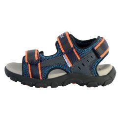 Sandały GEOX JR SANDAL STRADA A Niebieski. Brązowe sandały damskie Geox, ze skóry, bez zapięcia. Za 151.99 zł.