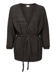 KAFFE curve Kardigan "Welly" w kolorze antracytowym rozmiar: XL. Szare kardigany damskie KAFFE curve, xl, bez wzorów, z wełny. Za 149.95 zł.