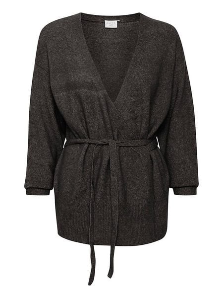 KAFFE curve Kardigan "Welly" w kolorze antracytowym rozmiar: XL. Szare kardigany damskie KAFFE curve, xl, bez wzorów, z wełny. Za 149.95 zł.
