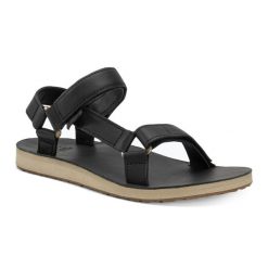 Sandały damskie Teva Original Universal Leather. Czarne obuwie trekkingowe damskie Teva, bez wzorów, bez obcasa. Za 369.99 zł.
