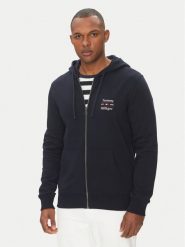 Tommy Hilfiger Bluza MW0MW39250 Granatowy Regular Fit. Niebieskie bluzy bez kaptura męskie Tommy Hilfiger, l, z bawełny. Za 299.99 zł.
